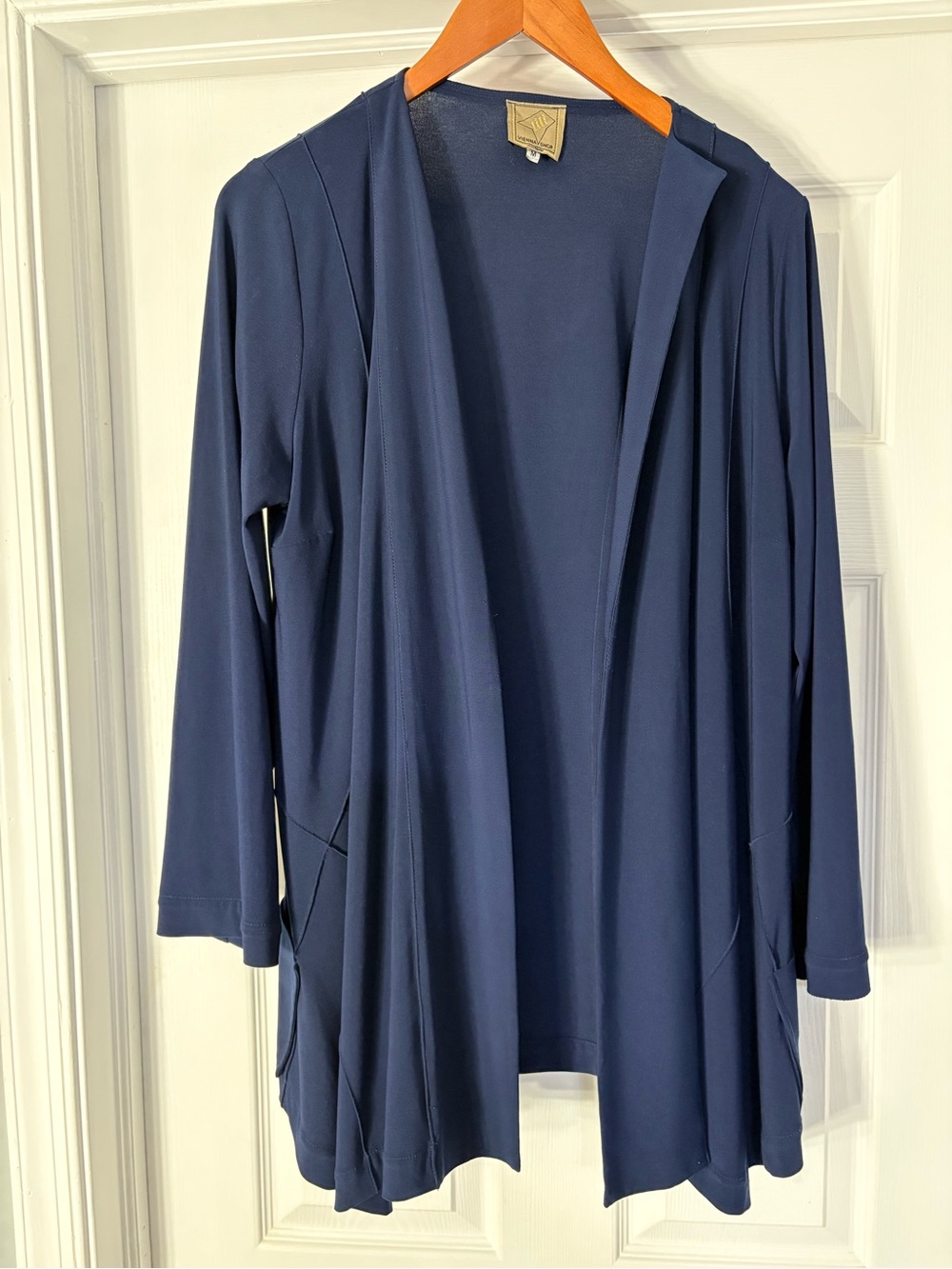 Women's Navy Open-Front Blazer Jacket